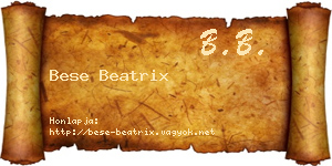 Bese Beatrix névjegykártya